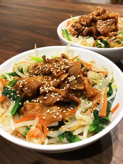 甘辛な肉のせ!!ナムル丼-レシピのメイン写真