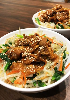 甘辛な肉のせ！！ナムル丼-レシピのメイン写真