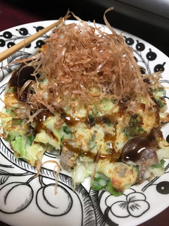 おもち こんにゃく入り白菜お好み焼き-レシピのメイン写真