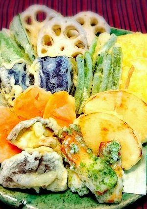 サックサクに揚がった♪野菜の天ぷら-レシピのメイン写真