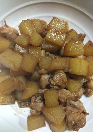ダイコンの鶏肉の炒め煮-レシピのメイン写真