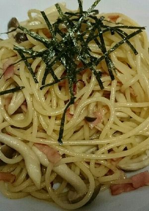 ダシ香る☆きのことベーコンの和風パスタ-レシピのメイン写真