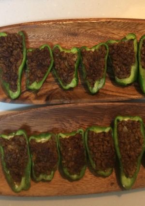 キーマカレーで！肉詰めピーマン♫-レシピのメイン写真
