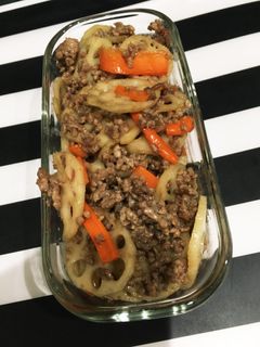 つくおき☆蓮根のそぼろ炒め-レシピのメイン写真