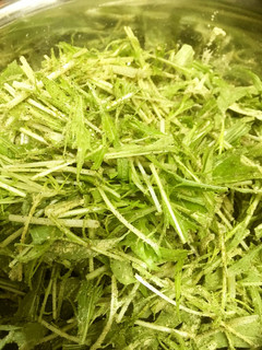 【簡単!】水菜のきな粉サラダ-レシピのメイン写真