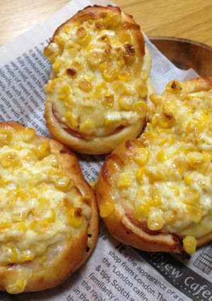 マヨネーズたっぷり！ハムでコーンマヨパン-レシピのメイン写真