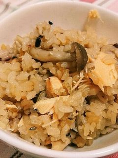 鮭と茸の炊き込みご飯-レシピのメイン写真