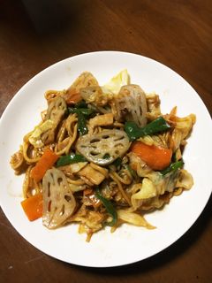 蓮根入り焼きそば-レシピのメイン写真