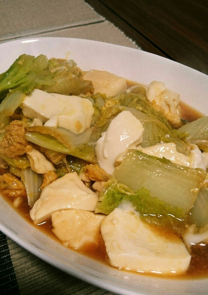 【豆腐と白菜の卵とじ♪簡単】-レシピのメイン写真
