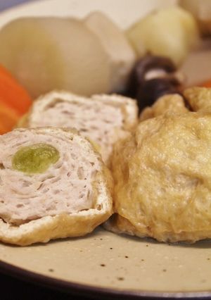 寒い日に♪おでんの種～鶏ミンチの袋煮～-レシピのメイン写真