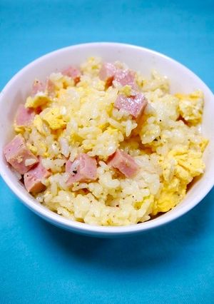 レンジで簡単！スパムエッグご飯-レシピのメイン写真