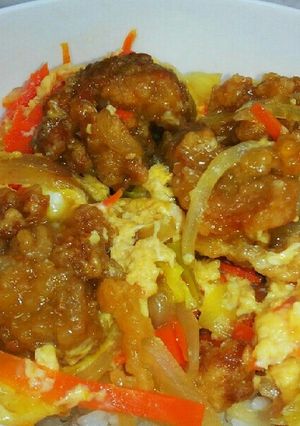 簡単！時短！フライパン１つで≪唐揚げ丼≫-レシピのメイン写真