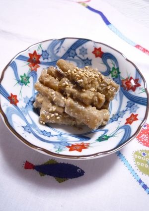 ねり胡麻がミソな★食べやすいたたき牛蒡-レシピのメイン写真