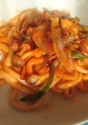 うまい！簡単！手抜き！のナポリタンうどん-レシピのメイン写真