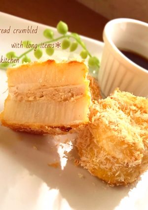揚げ油いらず☆長いもの挟みパン粉焼き-レシピのメイン写真