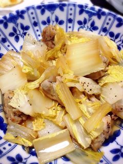 白菜と鶏肉のポン酢炒め【最短10分!】-レシピのメイン写真