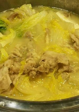 味噌ラーメン風味♡白菜豚バラ鍋-レシピのメイン写真