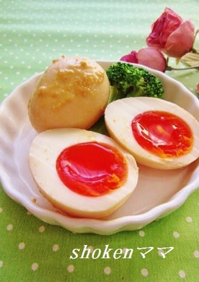 お弁当やおつまみに　ゆで卵のみそ漬け-レシピのメイン写真