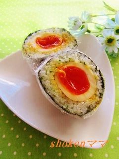 旨い!とろ~り半熟みそ漬け卵のおにぎり-レシピのメイン写真