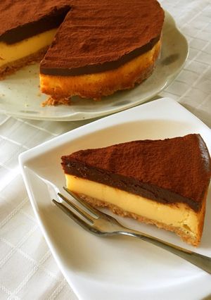 二層の贅沢♡チョコチーズケーキ-レシピのメイン写真