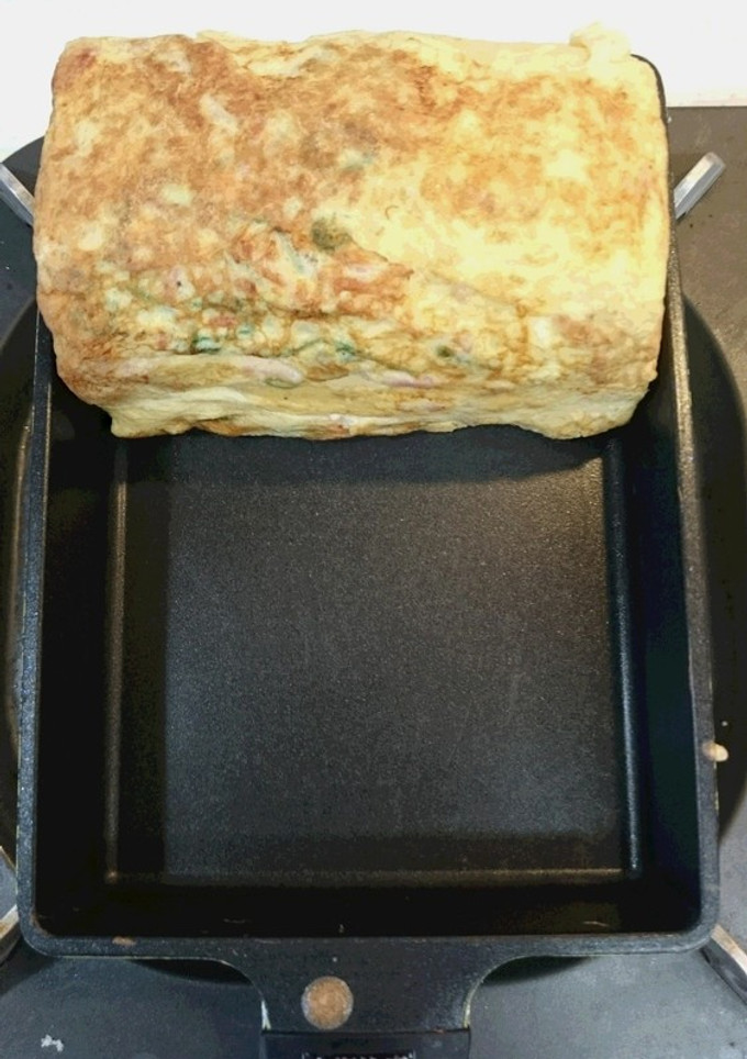 中華だし巻卵焼き ベーコン チーズ ネギ-レシピのメイン写真