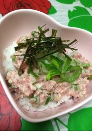 激安マグロで本物ネギトロ丼-レシピのメイン写真