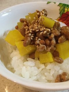 納豆とたくあんのご飯-レシピのメイン写真