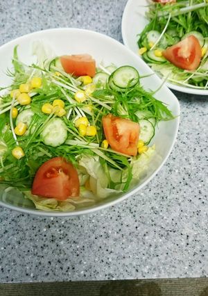 グリーンサラダ☆ごまドレッシング-レシピのメイン写真