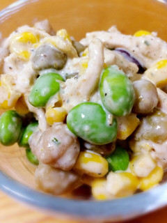チキンと豆のサラダ-レシピのメイン写真