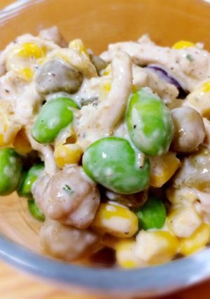 チキンと豆のサラダ-レシピのメイン写真