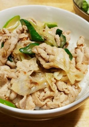 簡単！味噌味豚丼-レシピのメイン写真