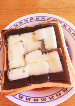 あんこがとろーり☆ようかんチーズトースト-レシピのメイン写真
