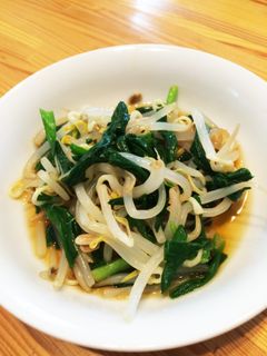 酢と醤油だけ★旨!ニラともやしのお浸し-レシピのメイン写真