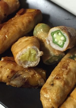 豚スライス肉で☆野菜の肉巻き☆甘辛味-レシピのメイン写真