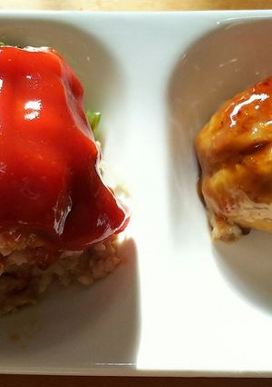 巨大ﾊﾝﾊﾞｰｸﾞ＆ﾐｰﾄﾎﾞｰﾙ-レシピのメイン写真