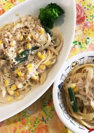 幼児食＊親子一緒に和風クリームパスタ-レシピのメイン写真