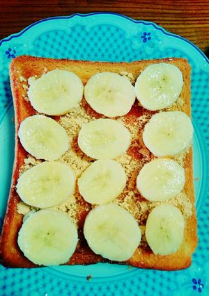 簡単！バナナ&きな粉トースト-レシピのメイン写真
