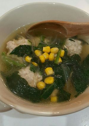 鶏だんごとほうれん草の中華スープ-レシピのメイン写真