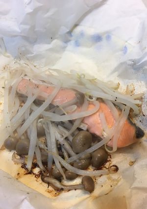鮭ともやし、ぶなしめじの蒸し物-レシピのメイン写真