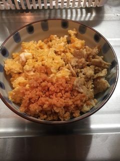 【1人分】鶏そぼろの3色丼-レシピのメイン写真