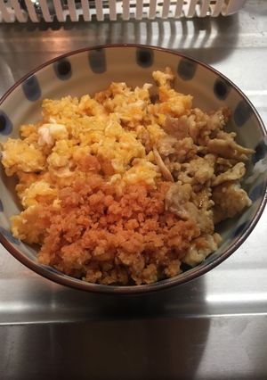 【1人分】鶏そぼろの3色丼-レシピのメイン写真