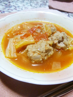 白菜と肉団子のトマト煮込み-レシピのメイン写真