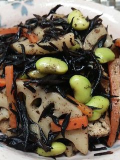 ひじきとれんこんの煮物-レシピのメイン写真