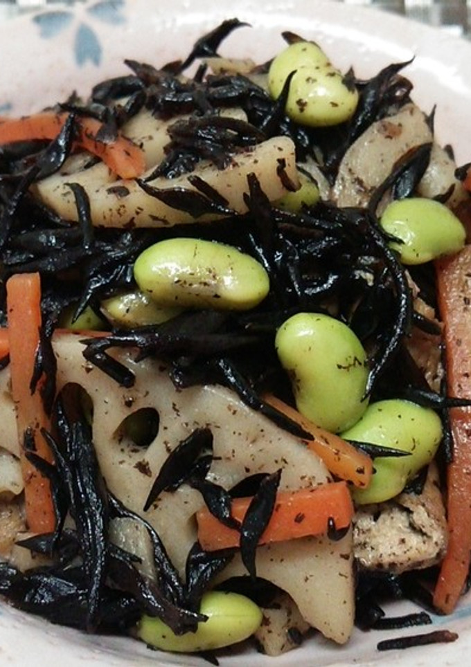 ひじきとれんこんの煮物-レシピのメイン写真