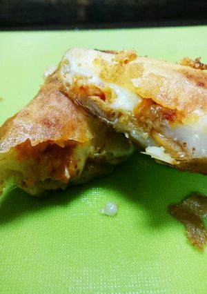 お餅とキムチーズ春巻き-レシピのメイン写真