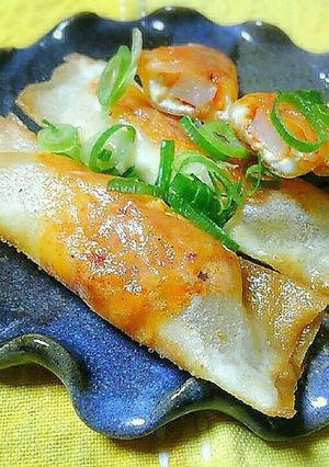 余ったお餅でキムチーズ揚げ★おつまみ絶品-レシピのメイン写真