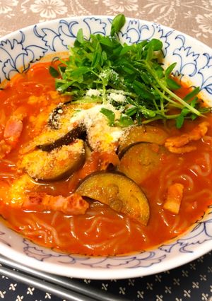 糖質オフダイエット！トマトラーメン♪-レシピのメイン写真