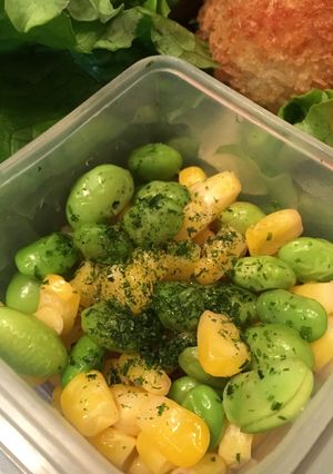 お弁当に！レンジで簡単枝豆コーンサラダ-レシピのメイン写真