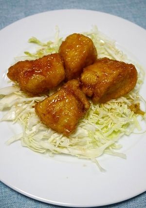 簡単！ムネ肉竜田揚げの黒酢漬け-レシピのメイン写真