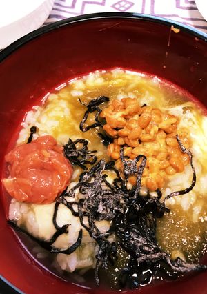 とろろ昆布、チーズ、納豆のとろねばおかゆ-レシピのメイン写真